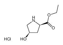 (2R,4R)-2-ethoxycarbonyl-4-hydroxypyrrolidine hydrochloride Structure