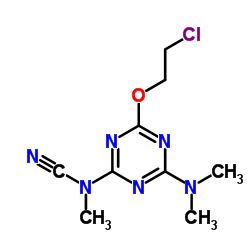 [4-(2-Chloroethoxy)-6-(dimethylamino)-1,3,5-triazin-2-yl]methylcyanamide Structure