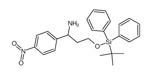 3-(tert-butyldiphenylsilyloxy)-1-(4-nitrophenyl)propylamine结构式