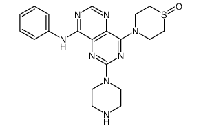 8-Anilino-4-(1-oxido-thiomorpholino)-2-piperazino-pyrimido(5,4-d)pyrim idine结构式