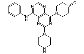 8-Anilino-4-(1-oxido-thiomorpholino)-2-piperazino-pyrimido(5,4-d)pyrim idine structure