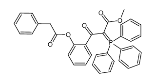 methyl 3-oxo-3-(2-(2-phenylacetoxy)phenyl)-2-(triphenyl-l5-phosphanylidene)propanoate Structure