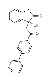 3-(2-([1,1'-biphenyl]-4-yl)-2-oxoethyl)-3-hydroxyindolin-2-one Structure