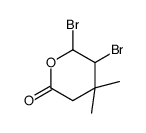 5,6-dibromo-4,4-dimethyloxan-2-one Structure