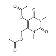 5-acetoxy-6-(acetoxymethyl)-1,3-dimethyluracil结构式