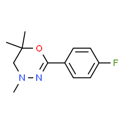 4H-1,3,4-Oxadiazine,2-(p-fluorophenyl)-5,6-dihydro-4,6,6-trimethyl-(8CI) Structure