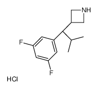 3-[(1S)-1-(3,5-difluorophenyl)-2-methylpropyl]azetidine,hydrochloride Structure