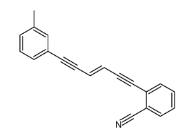 2-[6-(3-methylphenyl)hex-3-en-1,5-diynyl]benzonitrile Structure