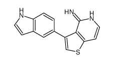 3-(1H-indol-5-yl)thieno[3,2-c]pyridin-4-amine结构式