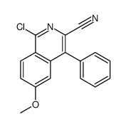 1-chloro-6-methoxy-4-phenylisoquinoline-3-carbonitrile结构式