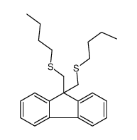 9,9-bis(butylsulfanylmethyl)fluorene结构式