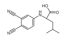 (2S)-2-(3,4-dicyanoanilino)-4-methylpentanoic acid Structure