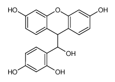 9-(2,4,α-trihydroxy-benzyl)-xanthene-3,6-diol结构式