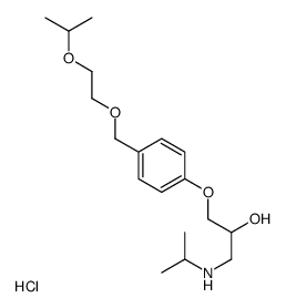 1-(propan-2-ylamino)-3-[4-(2-propan-2-yloxyethoxymethyl)phenoxy]propan-2-ol,hydrochloride结构式