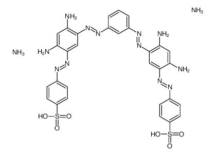 diammonium 4,4'-[1,3-phenylenebis[azo(4,6-diamino-3,1-phenylene)azo]]bis(benzenesulphonate)结构式