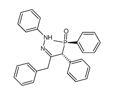 ((R,Z)-1,3-diphenyl-2-(2-phenylhydrazono)propyl)(methyl)(phenyl)phosphine oxide结构式