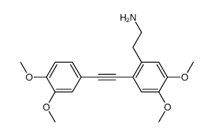 2-(2-((3,4-dimethoxyphenyl)ethynyl)-4,5-dimethoxyphenyl)ethan-1-amine Structure