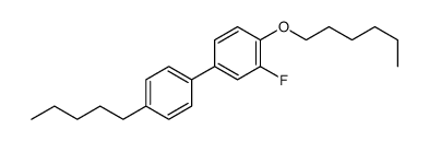 2-fluoro-1-hexoxy-4-(4-pentylphenyl)benzene Structure