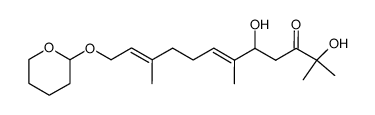 (6E,10E)-2,5-dihydroxy-2,6,10-trimethyl-12-((tetrahydro-2H-pyran-2-yl)oxy)dodeca-6,10-dien-3-one Structure