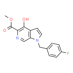 1-(4-FLUORO-BENZYL)-4-HYDROXY-1H-PYRROLO[2,3-C]PYRIDINE-5-CARBOXYLIC ACID METHYL ESTER Structure