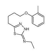 N-ethyl-5-[4-(2-methylphenoxy)butyl]-1,3,4-thiadiazol-2-amine结构式