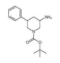 叔-丁基 3-氨基-5-苯基哌啶-1-甲酸基酯结构式