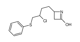 4-(3-chloro-4-phenylsulfanylbutyl)azetidin-2-one结构式