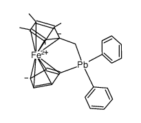 (η-C5Me4)Fe(η-C5H4)CH2PbPh2结构式