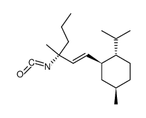 (1S,2S,4R)-2-((R,E)-3-isocyanato-3-methylhex-1-enyl)-1-isopropyl-4-methylcyclohexane Structure