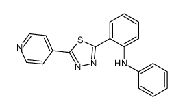 N-phenyl-2-(5-pyridin-4-yl-1,3,4-thiadiazol-2-yl)aniline结构式