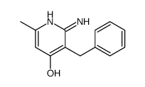 2-amino-3-benzyl-6-methyl-1H-pyridin-4-one结构式