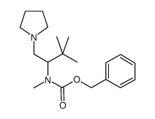 (2,2-二甲基-1-吡咯烷-1-甲基丙基)-甲基氨基甲酸苄酯结构式