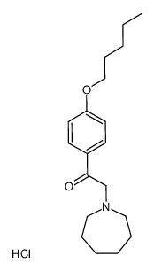 2-Azepan-1-yl-1-(4-pentyloxy-phenyl)-ethanone; hydrochloride结构式