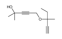 2-methyl-5-(3-methylpent-1-yn-3-yloxy)pent-3-yn-2-ol结构式