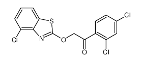 2-[(4-Chloro-1,3-benzothiazol-2-yl)oxy]-1-(2,4-dichlorophenyl)eth anone结构式