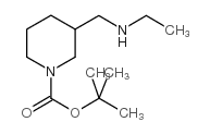 3-[(乙基氨基)甲基]-1-哌啶甲酸叔丁酯结构式