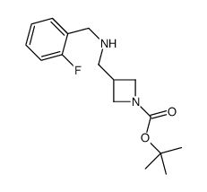 1-Boc-3-[(2-氟苄氨基)-甲基]-氮杂丁烷结构式