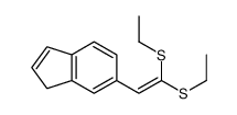 6-[2,2-bis(ethylsulfanyl)ethenyl]-1H-indene结构式