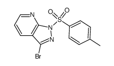 3-溴-1-(4-甲基苯磺酰基)-1H-吡唑并[3,4-b]吡啶结构式