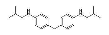 N-(2-methylpropyl)-4-[[4-(2-methylpropylamino)phenyl]methyl]aniline结构式