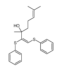 3,7-dimethyl-1,2-bis(phenylsulfanyl)octa-1,6-dien-3-ol结构式