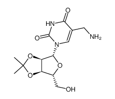 2',3'-O-isopropylidene-5-aminomethyluridine结构式