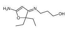 3-[(5-amino-2,2-diethylfuran-3-ylidene)amino]propan-1-ol结构式