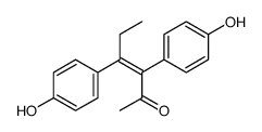3,4-bis(4-hydroxyphenyl)hex-3-en-2-one结构式