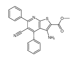 Methyl 3-amino-5-cyano-4,6-diphenylthieno<2,3-b>pyridine-2-carboxylate结构式