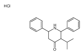 2,6-diphenyl-3-propan-2-ylpiperidin-4-one,hydrochloride Structure