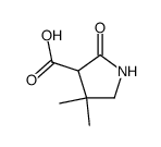 4,4-dimethyl-2-oxo-pyrrolidine-3-carboxylic acid结构式