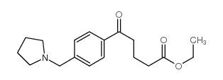 ETHYL 5-OXO-5-[(4-PYRROLIDINOMTHYL)PHENYL]VALERATE structure
