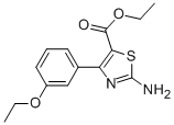 2-amino-4-[2-(trifluoromethyl)phenyl]-5-thiazolecarboxylic acid ethyl ester structure