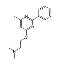 N,N-dimethyl-2-(6-methyl-2-phenylpyrimidin-4-yl)sulfanylethanamine Structure